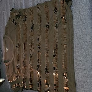 Black Sheer Sequin Shirt